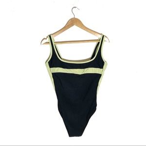 MiracleSuit Bathing Suit Size 14 Green and Black
